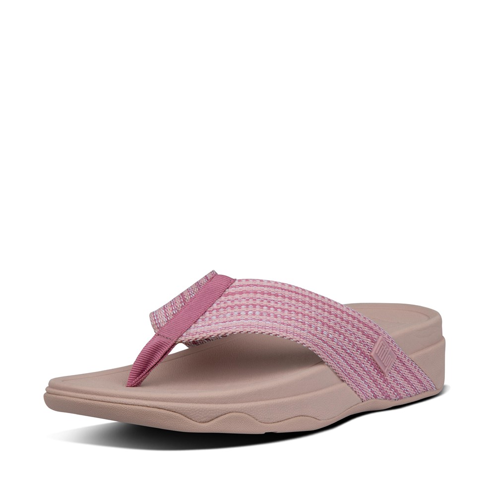 Fitflop Womens Sandals Pink - Surfa Toe-post - TM9016574